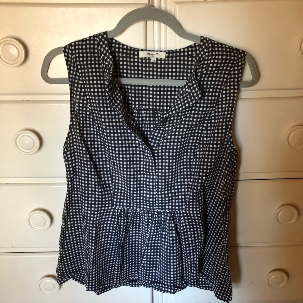 Madewell gingham sleeveless top